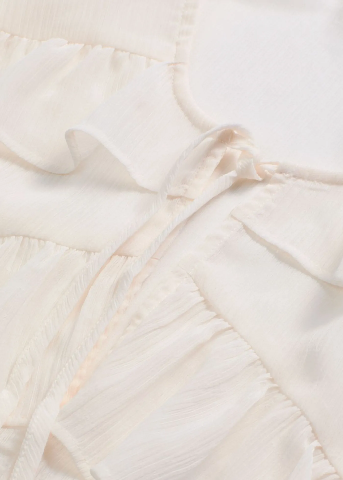 bonprix bonprix Camisas Y Blusas>Blusa de gasa con volantes Blanco lana