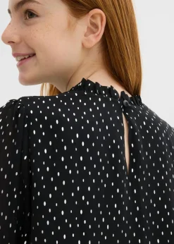 Niños bonprix bonprix Blusa de gasa con volantes en el cuello