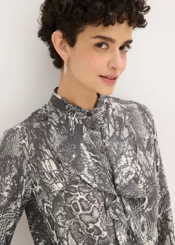 Mujer bonprix bonprix Blusa de gasa con volantes