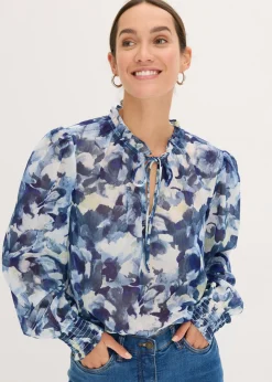 Mujer bonprix bonprix Blusa de gasa estampada
