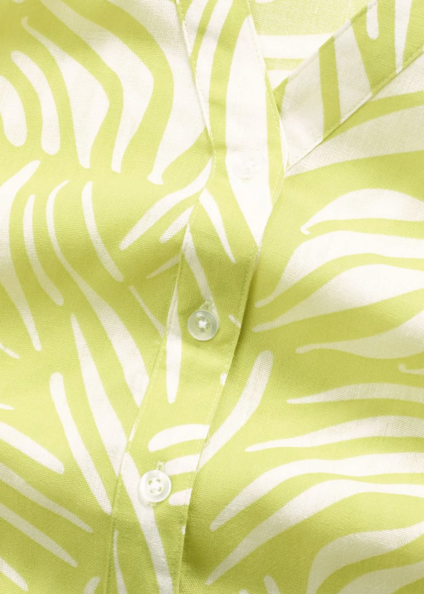 bonprix bonprix Camisas Y Blusas>Blusa de manga corta con aspecto de lino amarillo cítrico-blanco lana