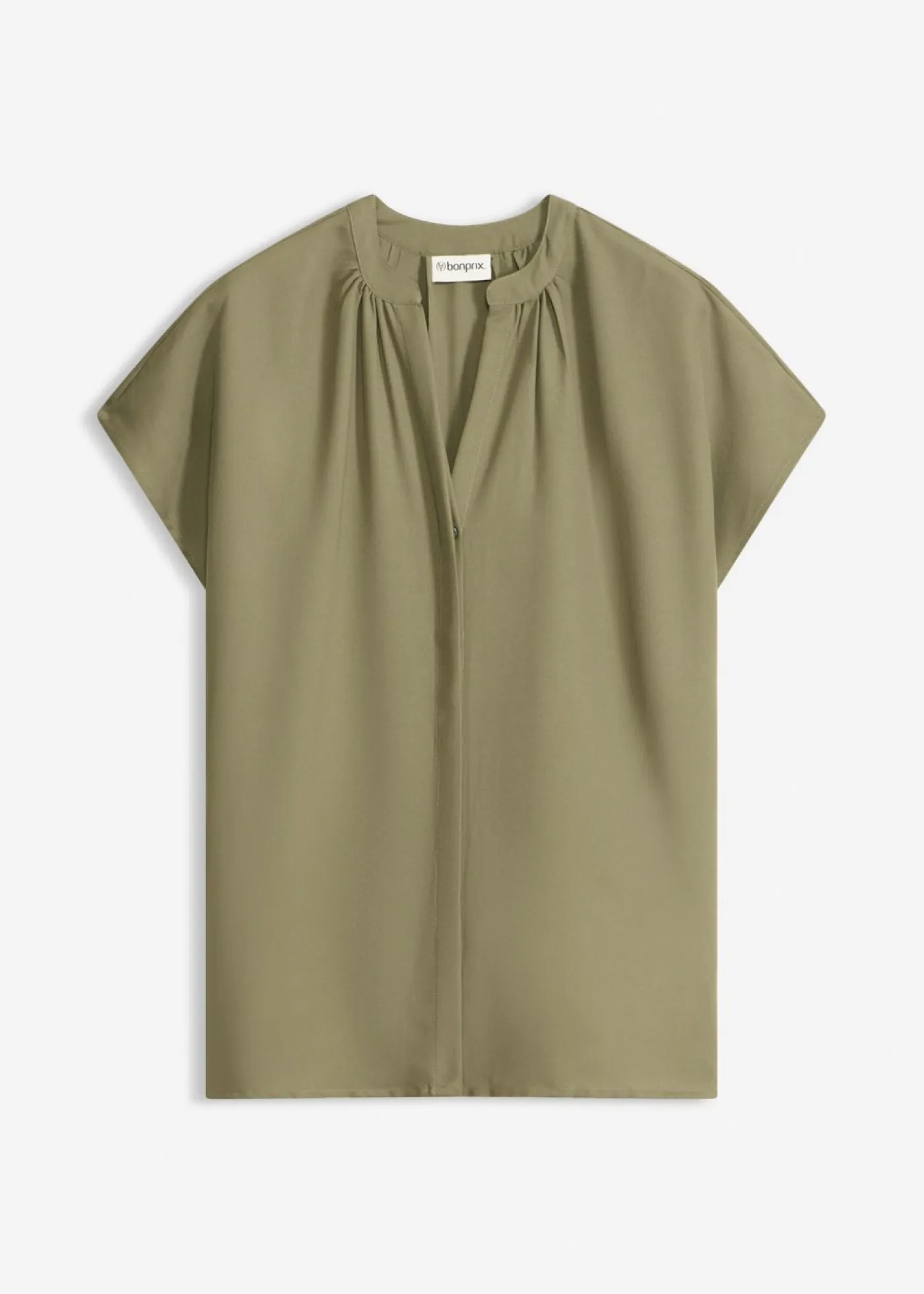 Mujer bonprix bonprix Blusa de manga corta con botones ocultos