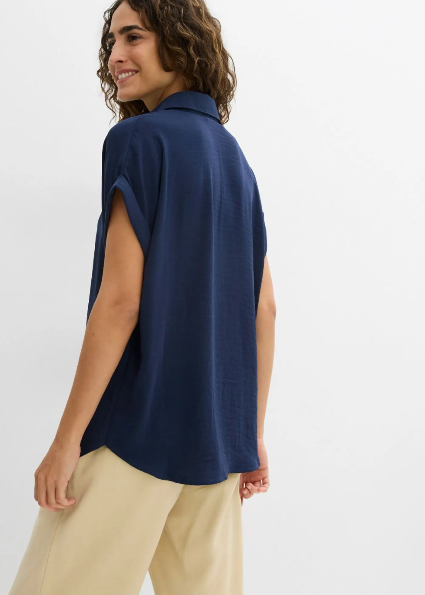 Mujer bonprix bonprix Blusa de manga corta con poliéster reciclado