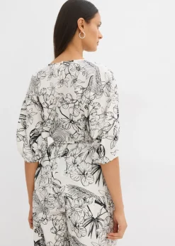 Mujer bonprix bonprix Blusa de manga corta de algodón puro