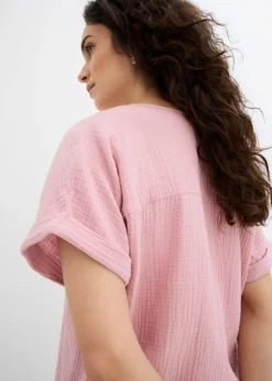 Mujer bonprix bonprix Blusa de manga corta de muselina