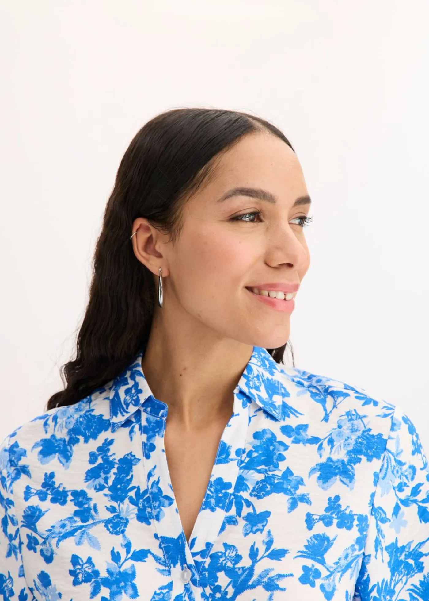 bonprix bonprix Camisas Y Blusas>Blusa de manga corta de suave mezcla de viscosa Blanco