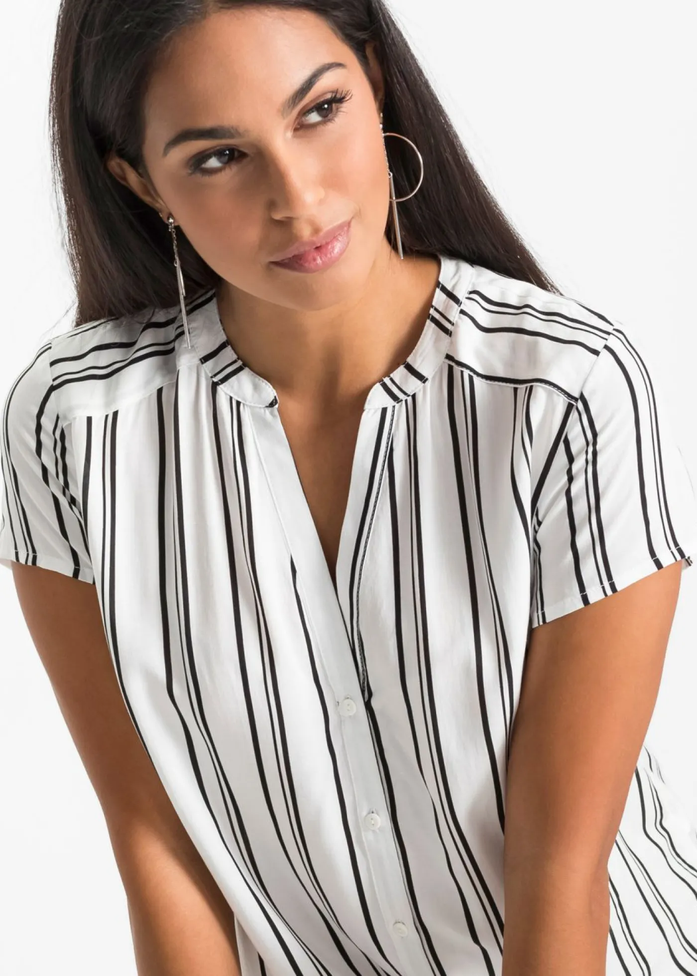 Mujer bonprix bonprix Blusa de manga corta de viscosa pura