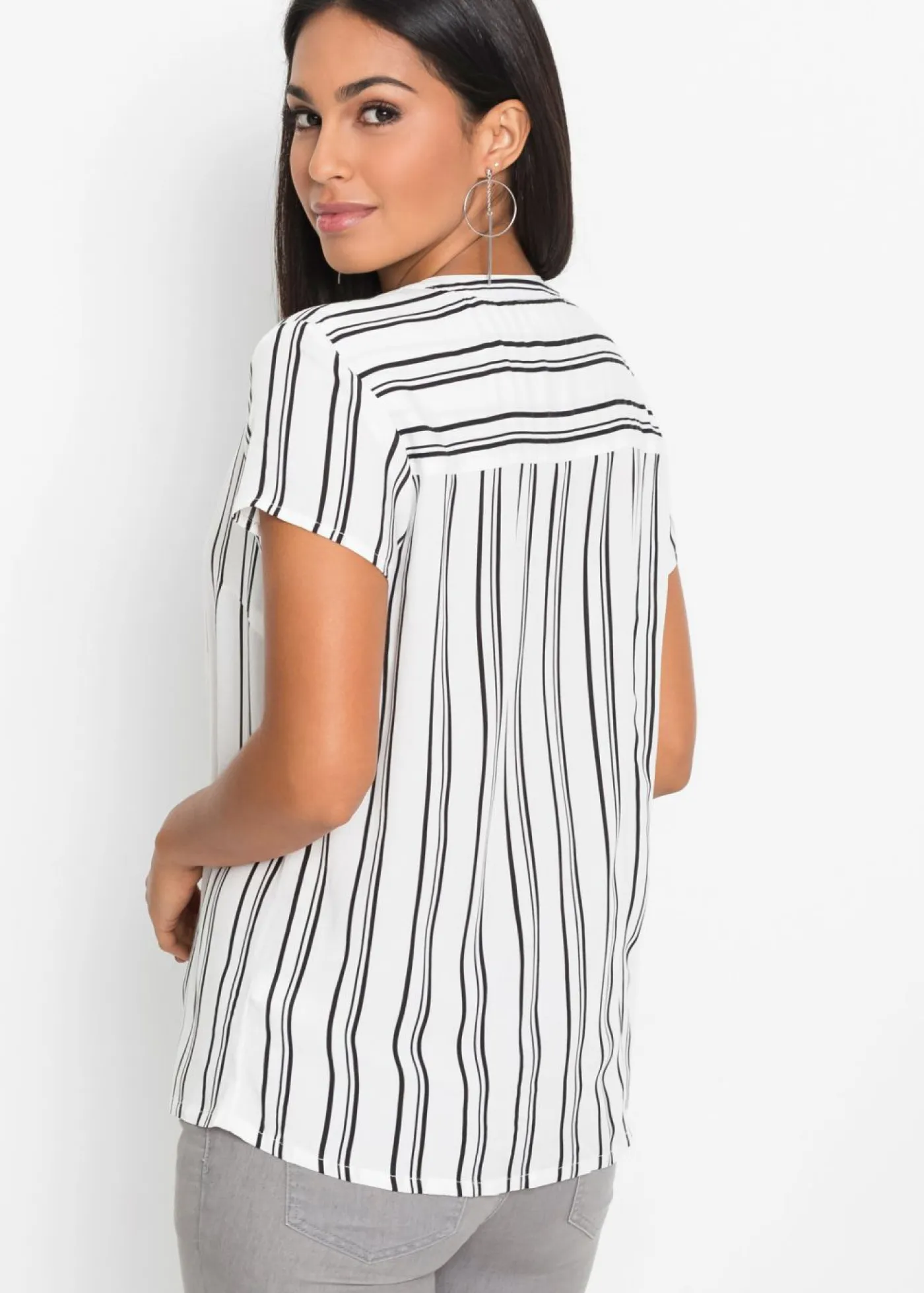 Mujer bonprix bonprix Blusa de manga corta de viscosa pura