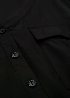 bonprix bonprix Camisas Y Blusas>Blusa de manga larga con escote en V de viscosa fluida Negro