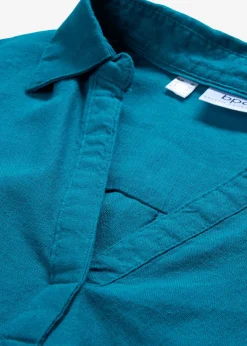 Mujer bonprix bonprix Blusa de mangas 3/4 con lino