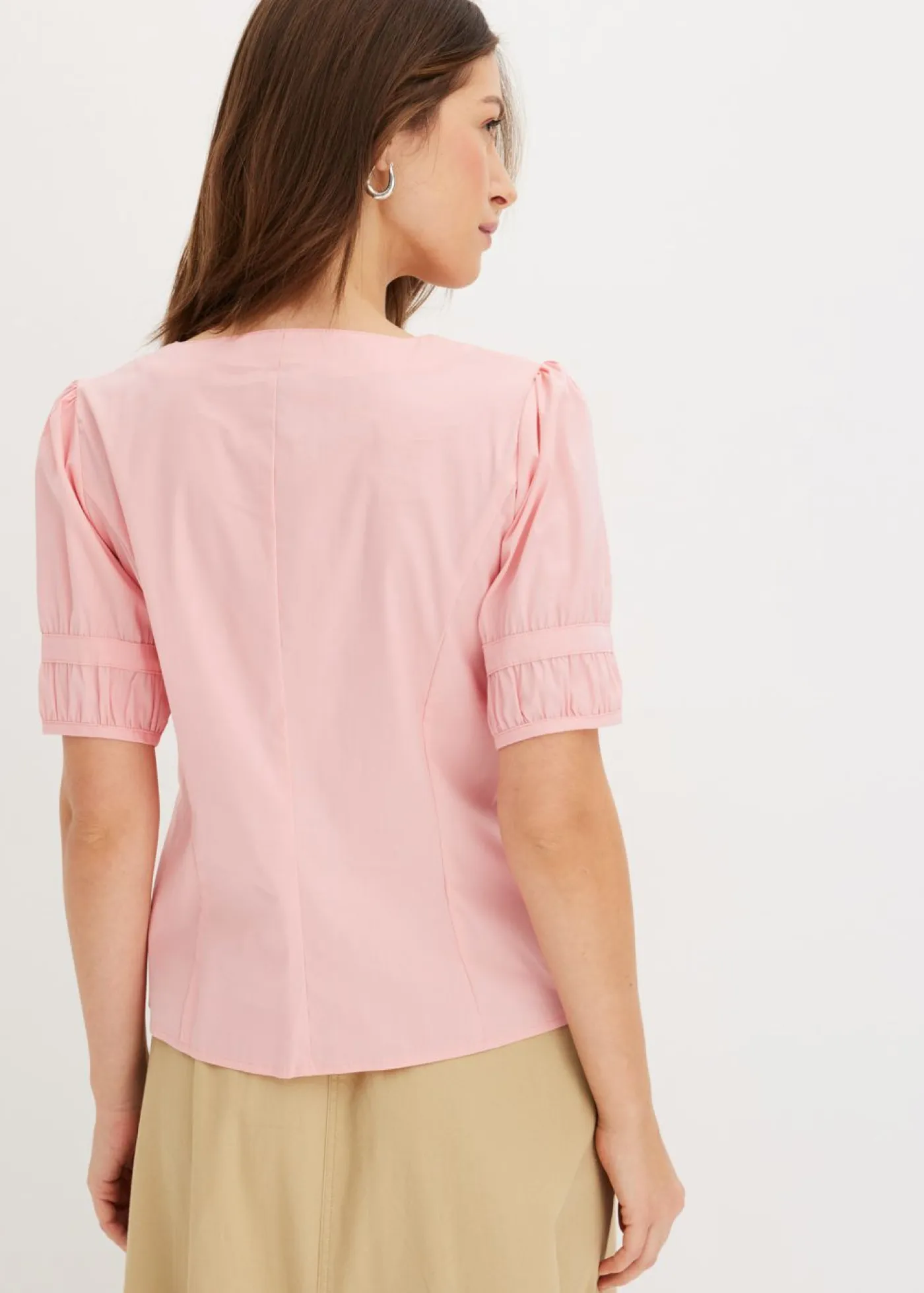 Mujer bonprix bonprix Blusa de mezcla de algodón