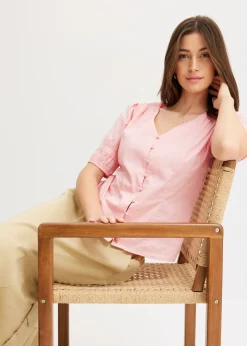 Mujer bonprix bonprix Blusa de mezcla de algodón