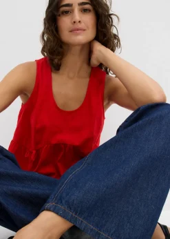 Mujer bonprix bonprix Blusa de mezcla de lino vaporoso