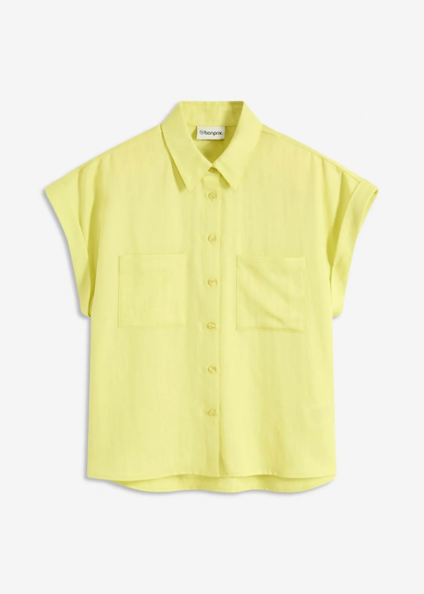 bonprix bonprix Camisas Y Blusas>Blusa de mezcla de lyocell fluido Amarillo cítrico