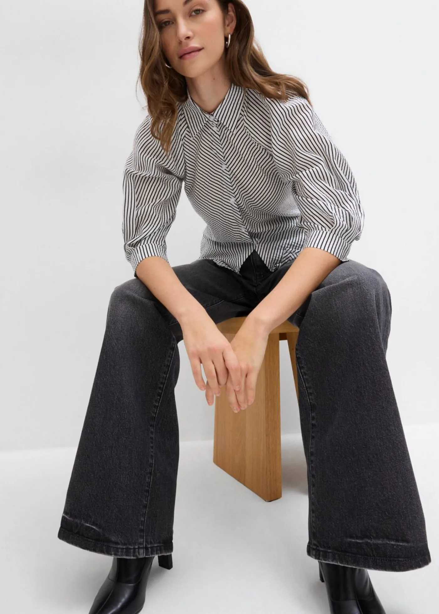 Mujer bonprix bonprix Blusa de mezcla de viscosa fluida