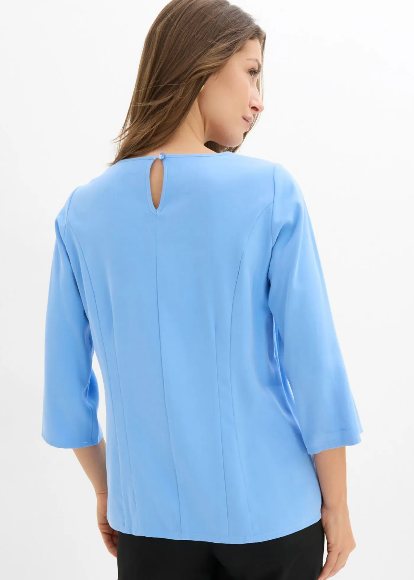 bonprix bonprix Camisas Y Blusas|Novedades>Blusa de mezcla de viscosa fluida azul provenzal
