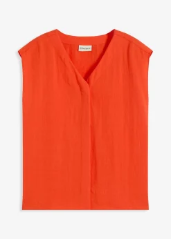 bonprix bonprix Camisas Y Blusas|Camisetas>Blusa de mezcla de viscosa ligera Rojo amapola