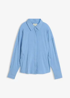 Mujer bonprix bonprix Blusa de mezcla de viscosa con bolsillos