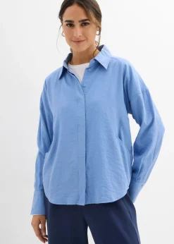 Mujer bonprix bonprix Blusa de mezcla de viscosa con bolsillos