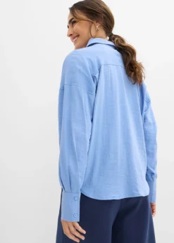 Mujer bonprix bonprix Blusa de mezcla de viscosa con bolsillos