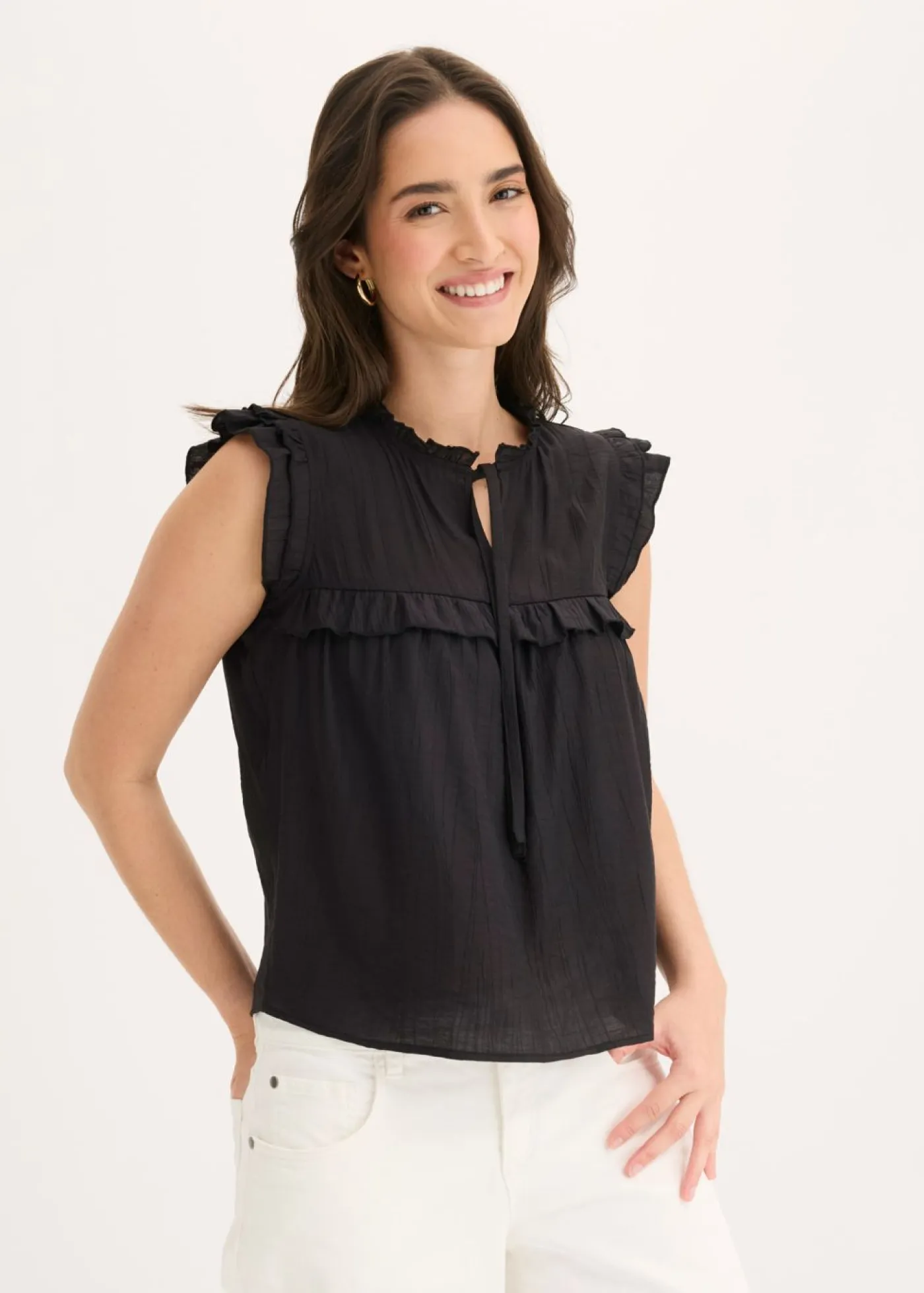 bonprix bonprix Camisas Y Blusas|Novedades>Blusa de mezcla de viscosa Negro
