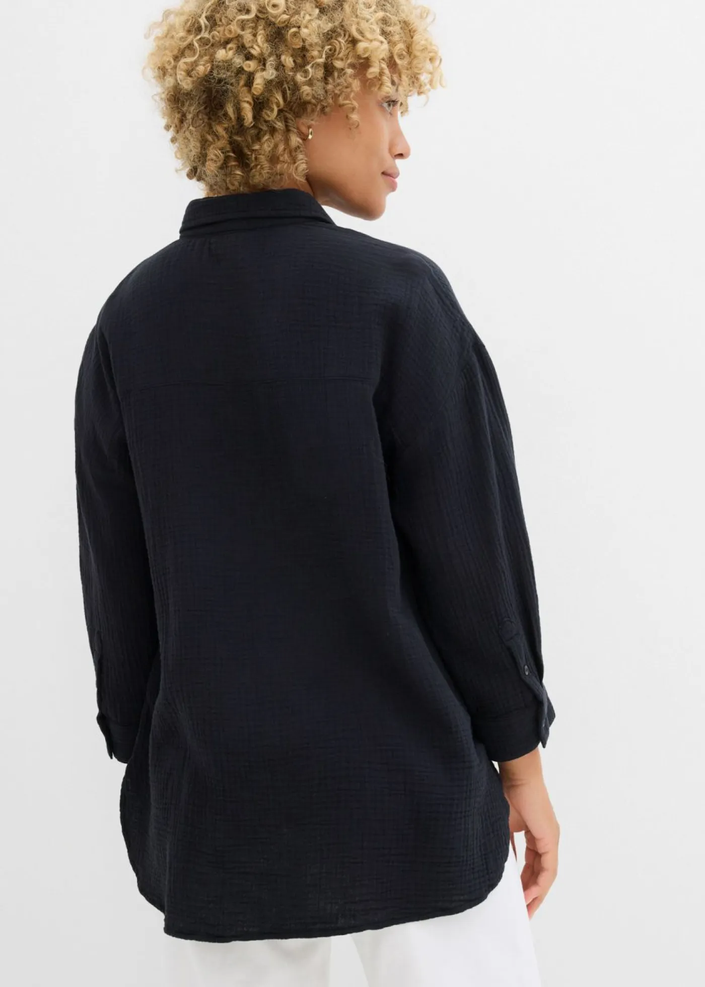 bonprix bonprix Camisas Y Blusas>Blusa de muselina Negro