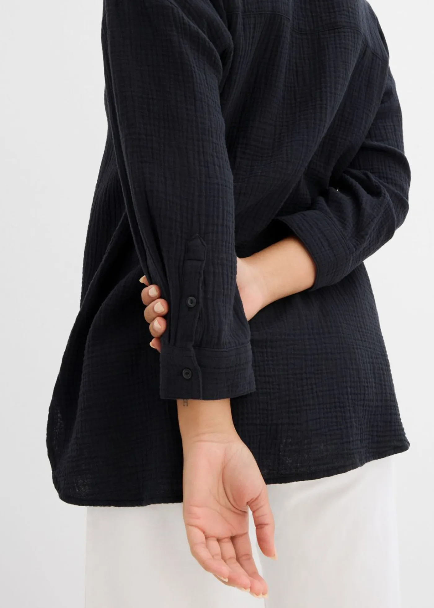 bonprix bonprix Camisas Y Blusas>Blusa de muselina Negro