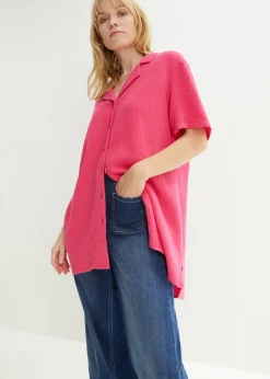 bonprix bonprix Camisas Y Blusas>Blusa de muselina Rosa oscuro