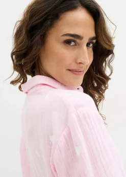 Mujer bonprix bonprix Blusa de muselina con corazones