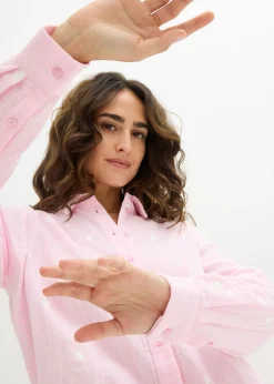 Mujer bonprix bonprix Blusa de muselina con corazones