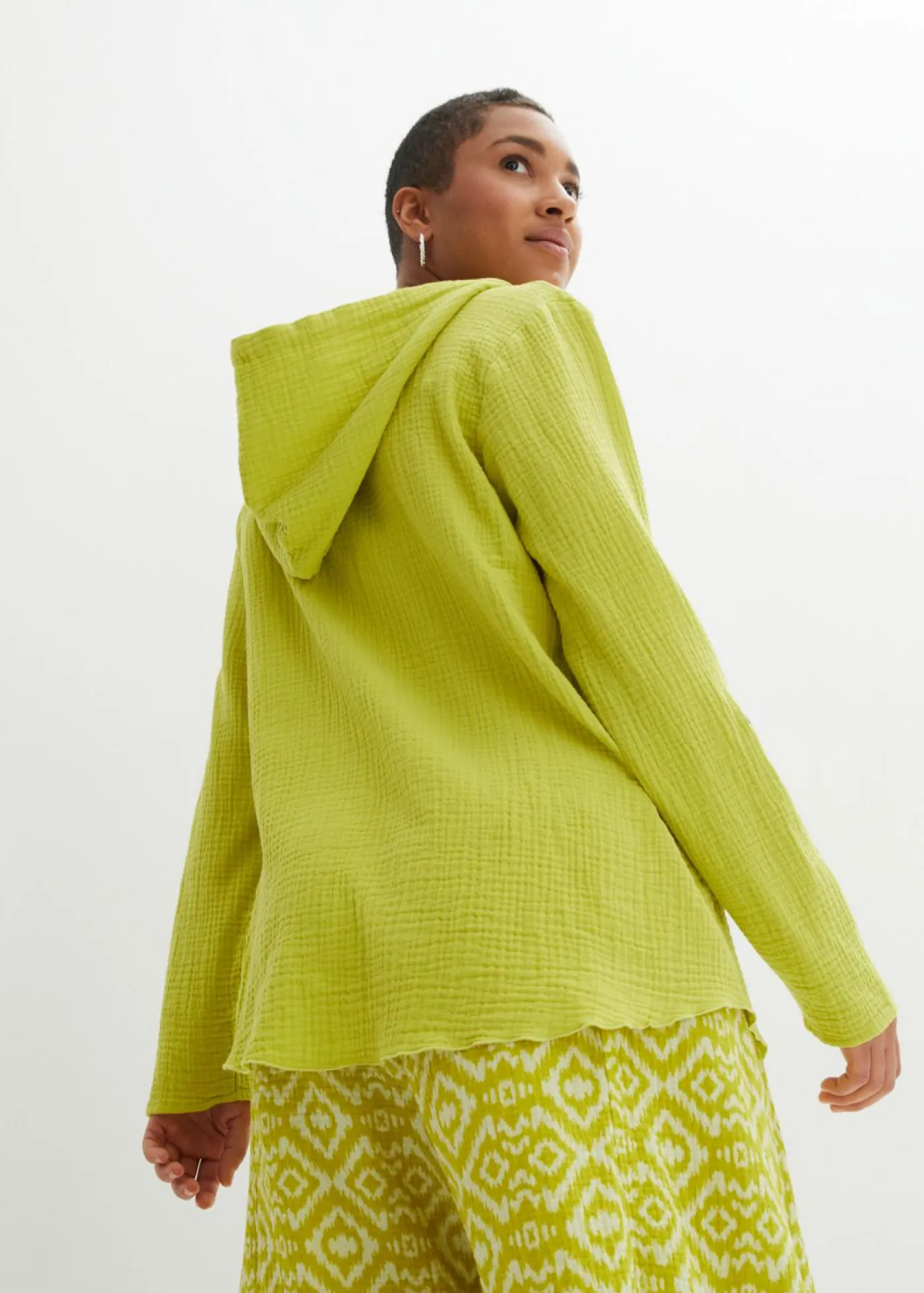 bonprix bonprix Camisas Y Blusas|Novedades>Blusa de muselina vaporosa pistacho