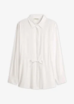 bonprix bonprix Camisas Y Blusas>Blusa de popelín con pliegues Blanco
