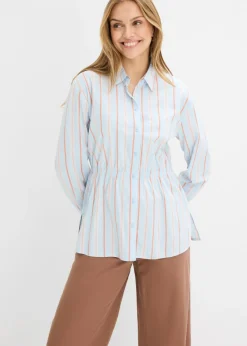 Mujer bonprix bonprix Blusa de popelín de algodón elástico