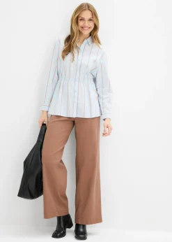 Mujer bonprix bonprix Blusa de popelín de algodón elástico