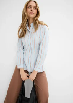 Mujer bonprix bonprix Blusa de popelín de algodón elástico