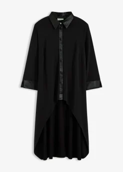 Mujer bonprix bonprix Blusa de punto con ribetes de satén