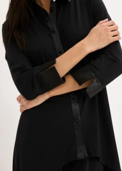 Mujer bonprix bonprix Blusa de punto con ribetes de satén