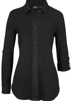 bonprix bonprix Camisetas>Blusa de punto larga Negro