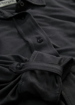 bonprix bonprix Camisetas>Blusa de punto larga Negro