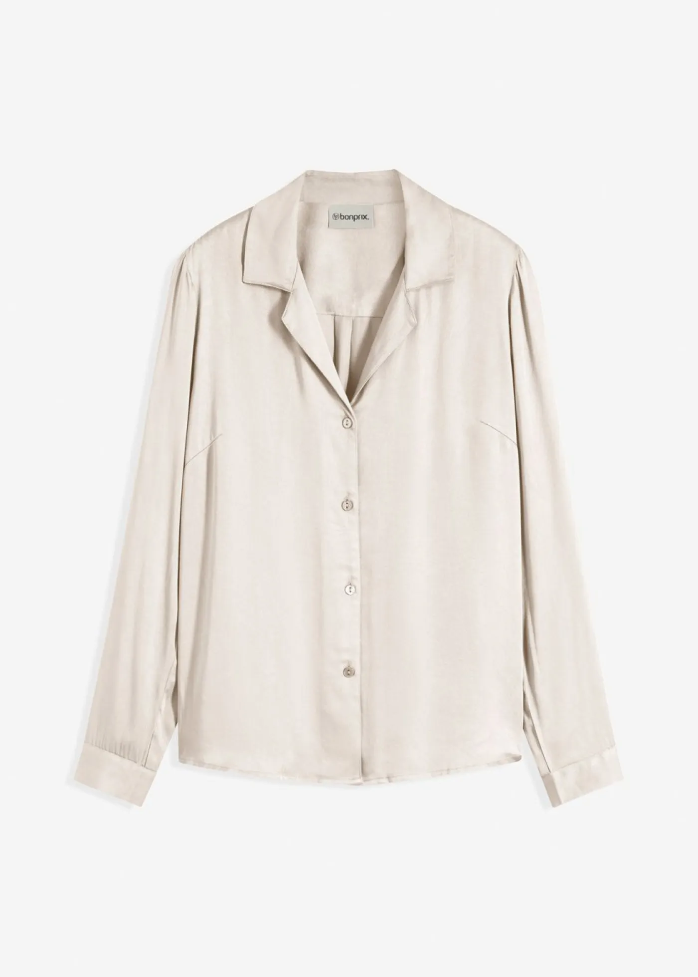 bonprix bonprix Camisas Y Blusas>Blusa de satén fino Arena claro