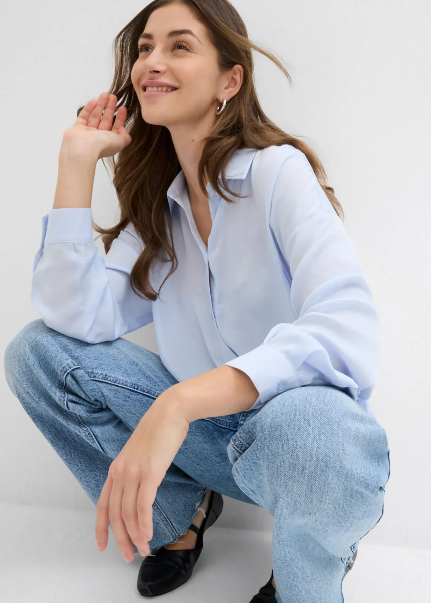 Mujer bonprix bonprix Blusa de satén fluido