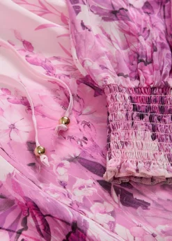 bonprix bonprix Premium|Camisas Y Blusas>Blusa de seda Rosa/orquídea claro de flores