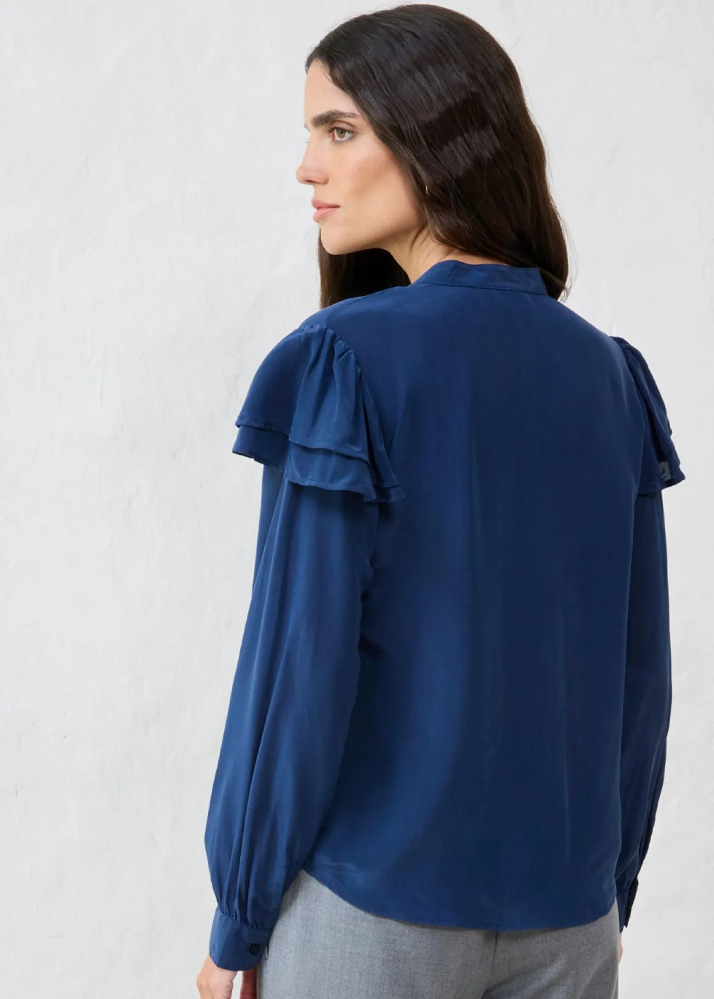 bonprix bonprix Camisas Y Blusas>Blusa de seda Azul marino