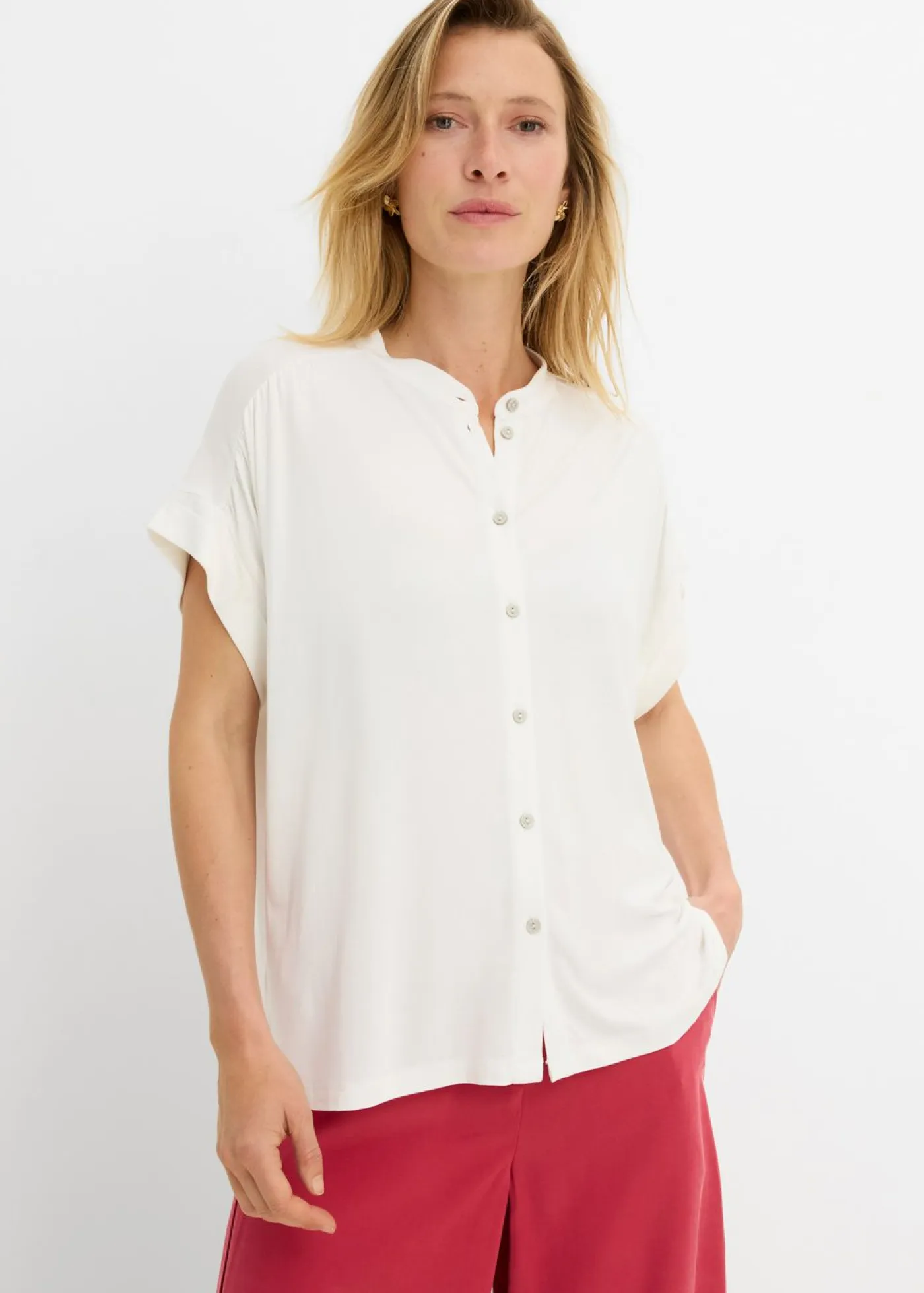 Mujer bonprix bonprix Blusa de suave mezcla de viscosa