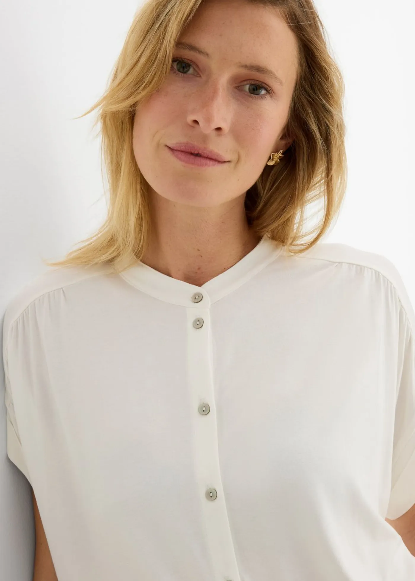 Mujer bonprix bonprix Blusa de suave mezcla de viscosa