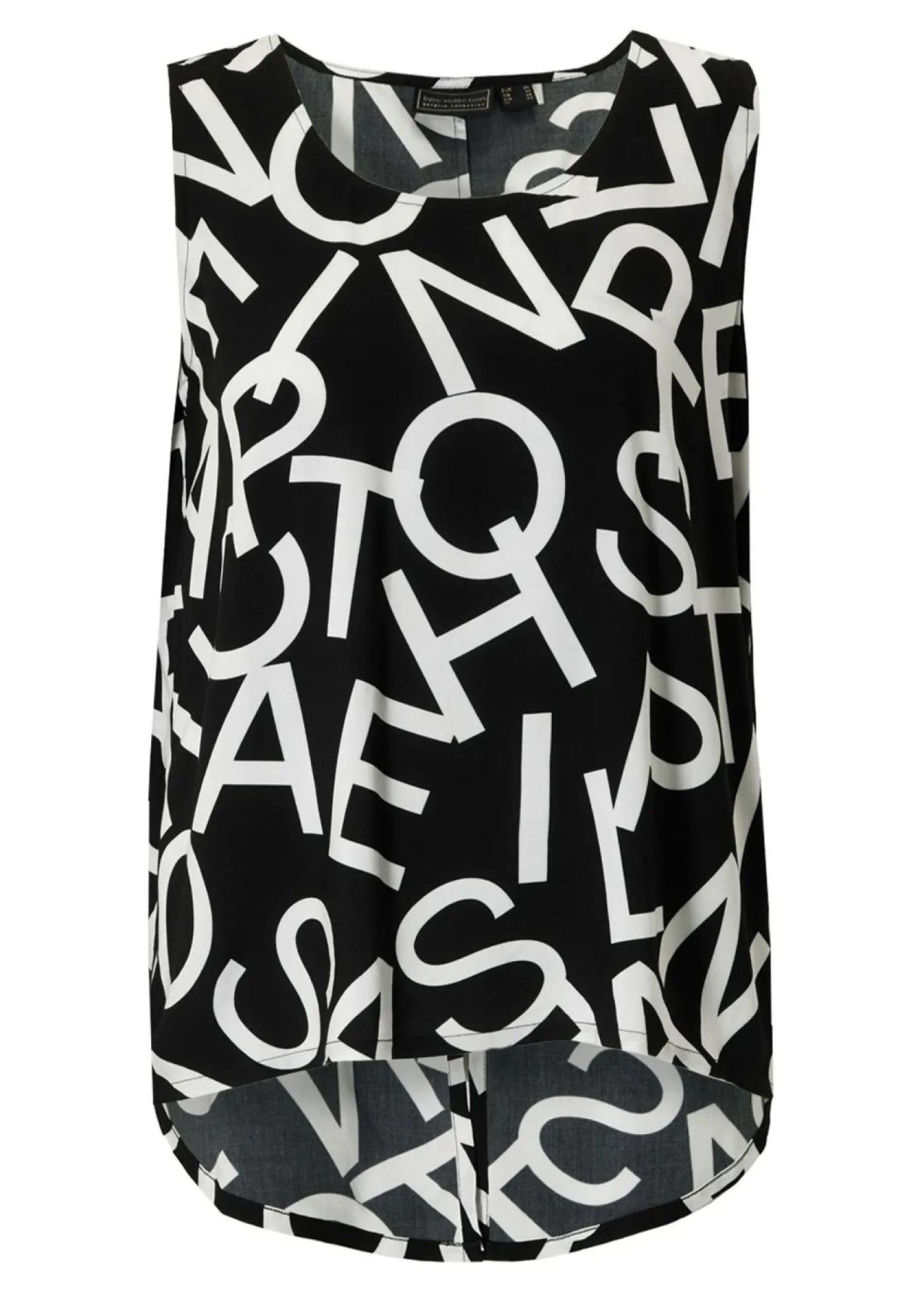 bonprix bonprix Camisas Y Blusas|Camisetas>Blusa de viscosa fluida Blanco-negro