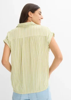 Mujer bonprix bonprix Blusa de viscosa fluida con manga corta