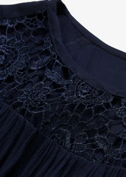 bonprix bonprix Camisas Y Blusas>Blusa de viscosa pura Azul marino