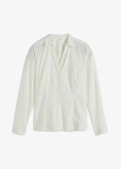 bonprix bonprix Camisas Y Blusas>Blusa elástica Blanco lana