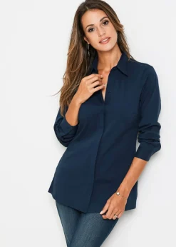 bonprix bonprix Camisas Y Blusas>Blusa elástica larga Negro